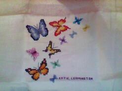 Cross stitch square for Esmay F's quilt