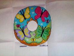 Cross stitch square for Esmay F's quilt