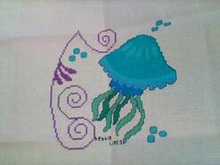 Cross stitch square for Kayden M's quilt