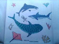 Cross stitch square for Kayden M's quilt