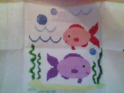 Cross stitch square for Kayden M's quilt