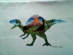 Cross stitch square for Dixon's quilt