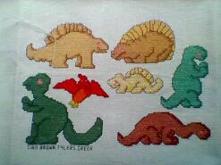 Cross stitch square for Dixon's quilt