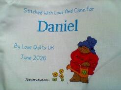 Cross stitch square for Daniel V's quilt