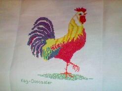 Cross stitch square for Lennox L's quilt