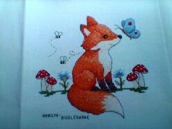 Cross stitch square for Harper J's quilt