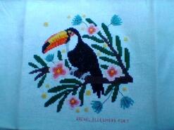 Cross stitch square for Faris H's quilt