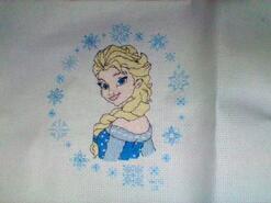 Cross stitch square for Poppy's quilt