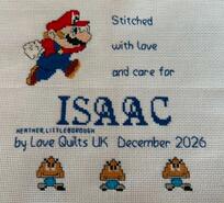 Cross stitch square for Isaac W's quilt
