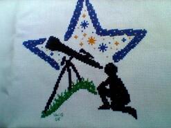 Cross stitch square for Coby-Fynn's quilt