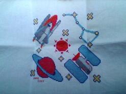 Cross stitch square for Coby-Fynn's quilt