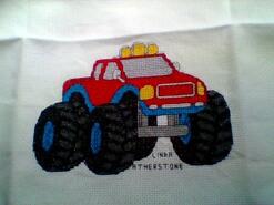 Cross stitch square for Oliver C's quilt