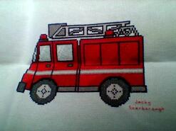 Cross stitch square for Oliver C's quilt