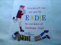 Cross stitch square for Eadie M's quilt