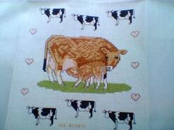Cross stitch square for Eadie M's quilt
