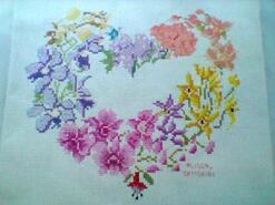 Cross stitch square for Eadie M's quilt