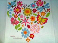 Cross stitch square for Eadie M's quilt