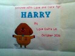 Cross stitch square for Harry E's quilt