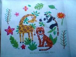 Cross stitch square for Harry E's quilt