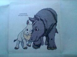 Cross stitch square for Harry E's quilt