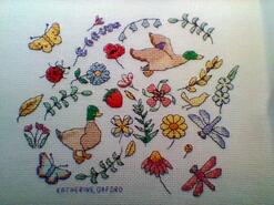 Cross stitch square for Aurora W's quilt