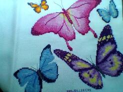 Cross stitch square for Aurora W's quilt