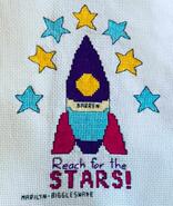 Cross stitch square for Lily W's quilt