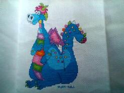 Cross stitch square for Logan's quilt