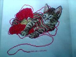 Cross stitch square for Dexter B's quilt