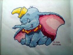 Cross stitch square for Lottie's quilt