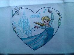 Cross stitch square for Sofia's quilt