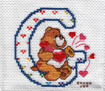 Cross stitch square for Georgia's quilt