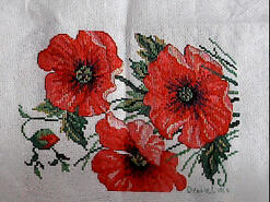 Cross stitch square for Meadow Quilt's quilt