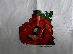 Cross stitch square for Meadow Quilt's quilt