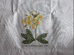 Cross stitch square for Primrose Quilt's quilt