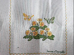 Cross stitch square for Primrose Quilt's quilt