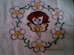 Cross stitch square for Primrose Quilt's quilt
