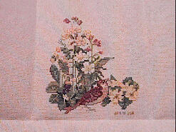 Cross stitch square for Primrose Quilt's quilt