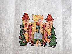 Cross stitch square for Gracie-Louise's quilt