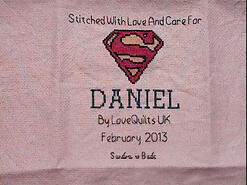 Cross stitch square for Daniel L's quilt