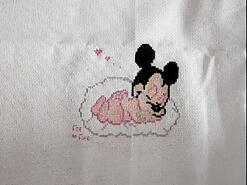 Cross stitch square for Mia B's quilt