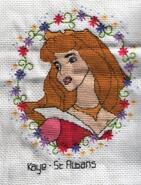 Cross stitch square for Amber-Rose's quilt