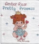 Cross stitch square for Amber-Rose's quilt