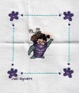 Cross stitch square for Amber-Rose's quilt