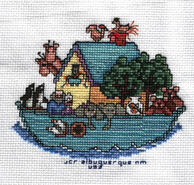 Cross stitch square for Lennon Georgie's quilt