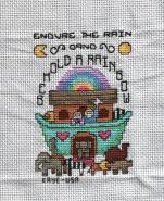 Cross stitch square for Lennon Georgie's quilt