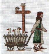 Cross stitch square for Lennon Georgie's quilt