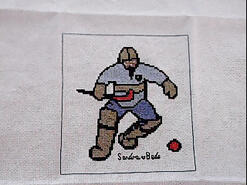 Cross stitch square for Luke-James's quilt