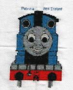 Cross stitch square for Armani M's quilt