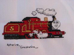 Cross stitch square for Armani M's quilt